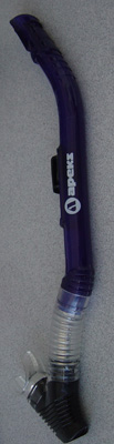 semi dry apeks snorkel as part of scuba package